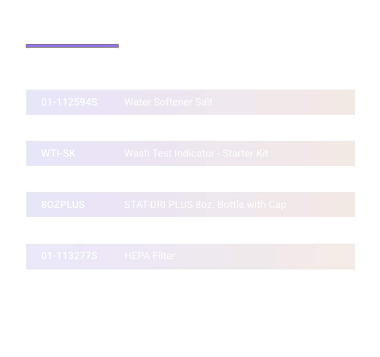 Consumables Table