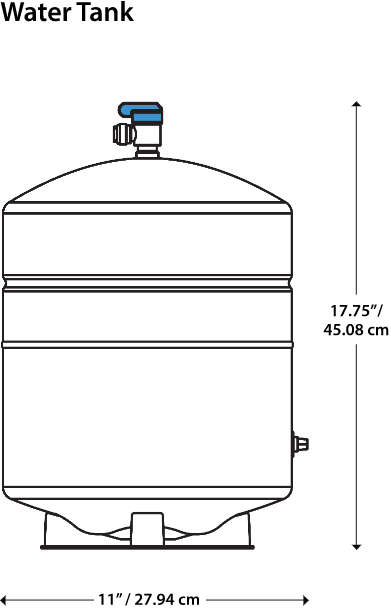 water tank dimensions